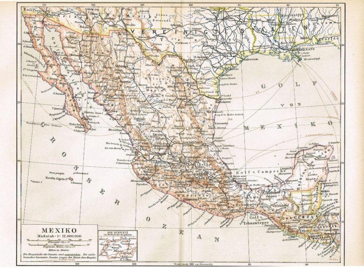 मेक्सिको पुराने नक्शे