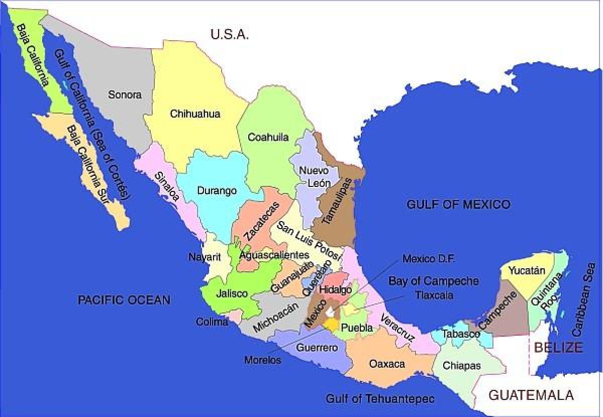 मेक्सिको के मानचित्र अमेरिका