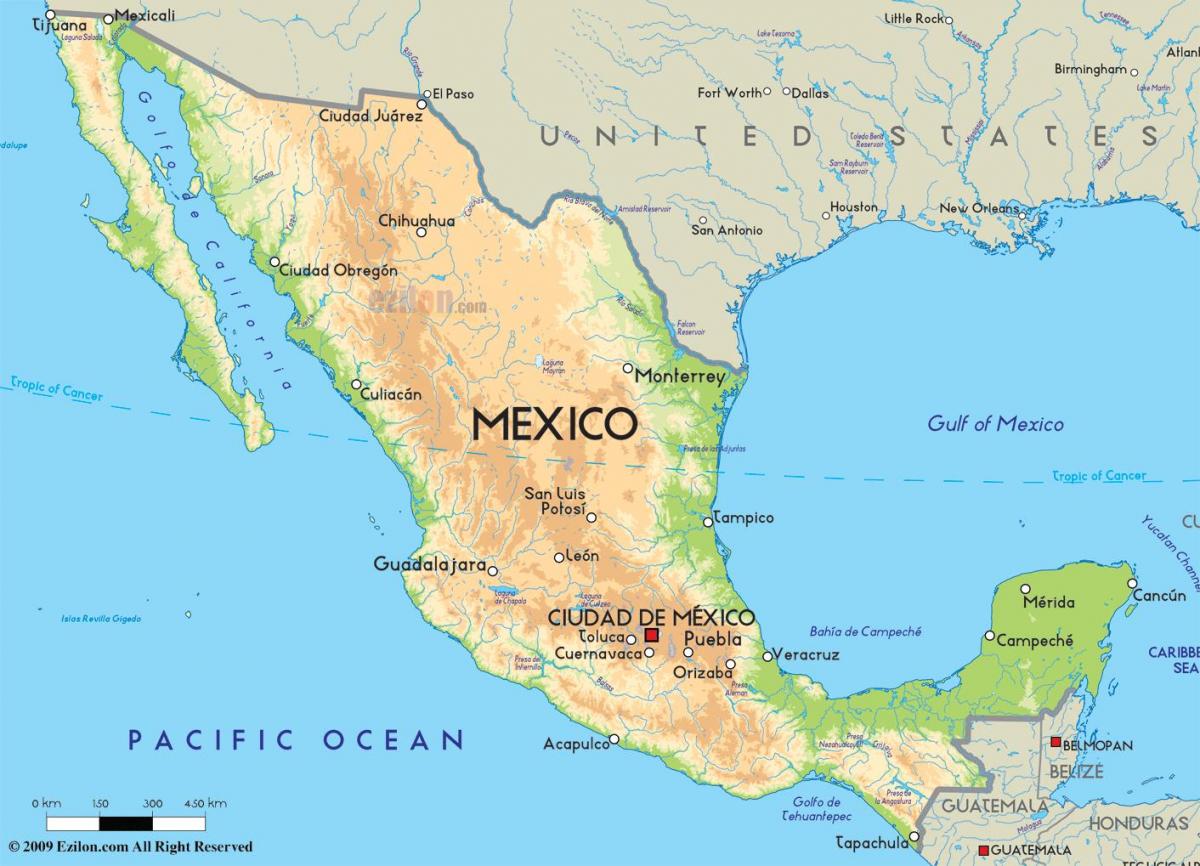 नक्शा मेक्सिको