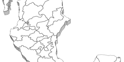 3 डी मेक्सिको के मानचित्र