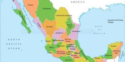 नक्शा मेक्सिको राज्य अमेरिका