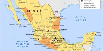 मौसम मेक्सिको के मानचित्र